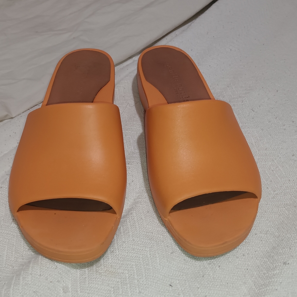 Orange Slide Sandals